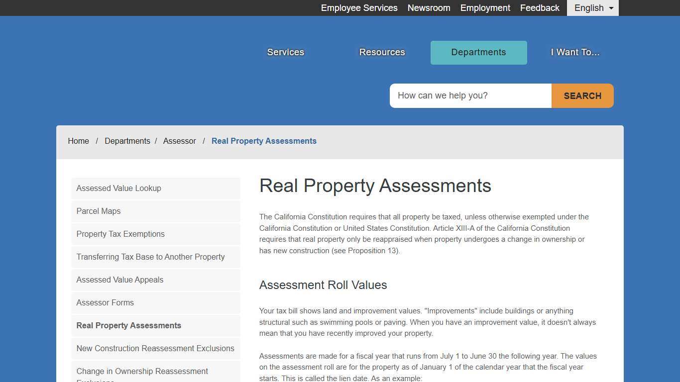 Real Property Assessments - County of Fresno